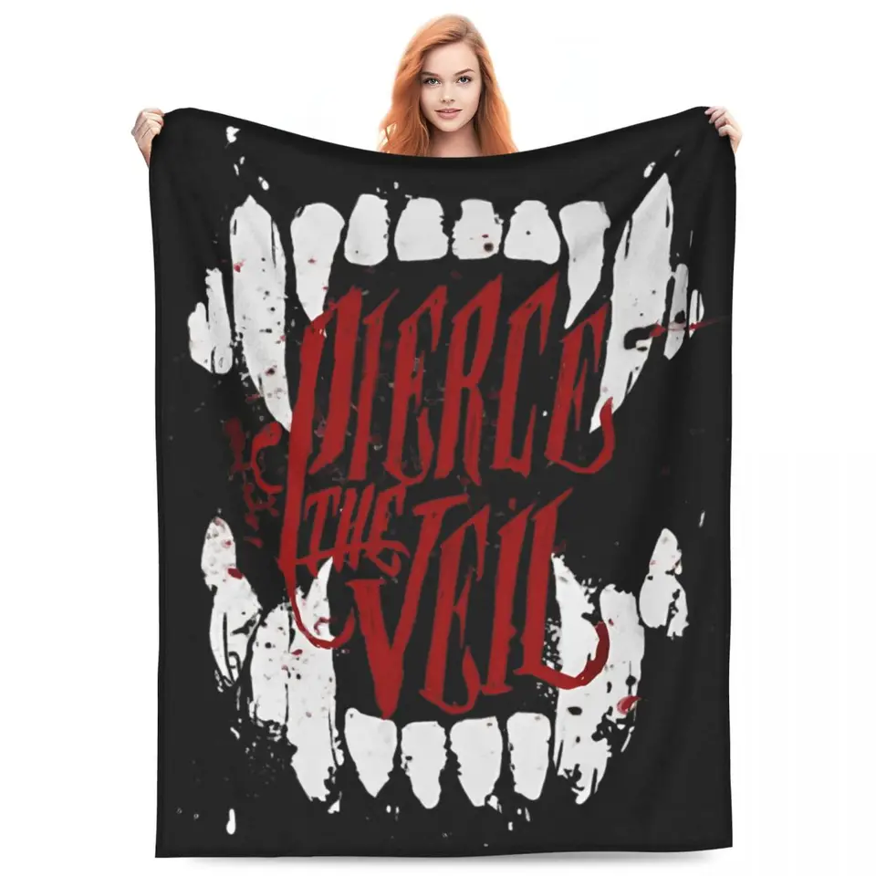 Pierce the Veil Band prikrývka fleece dekorácia ptv punk hudba útulná super teplá prikrývka na domáce cestovanie