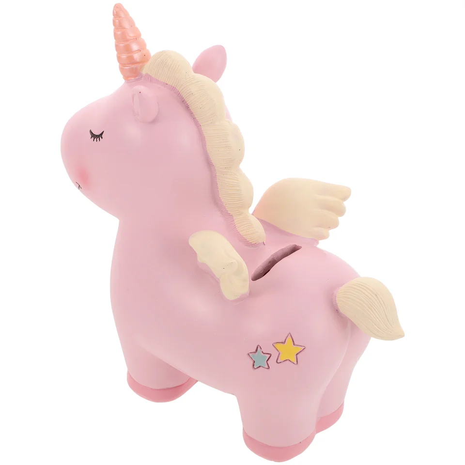 Piggy Bank for Kids Unicorn Drinkets Dievčatá nočné stolové banky ružové peniaze dieťa
