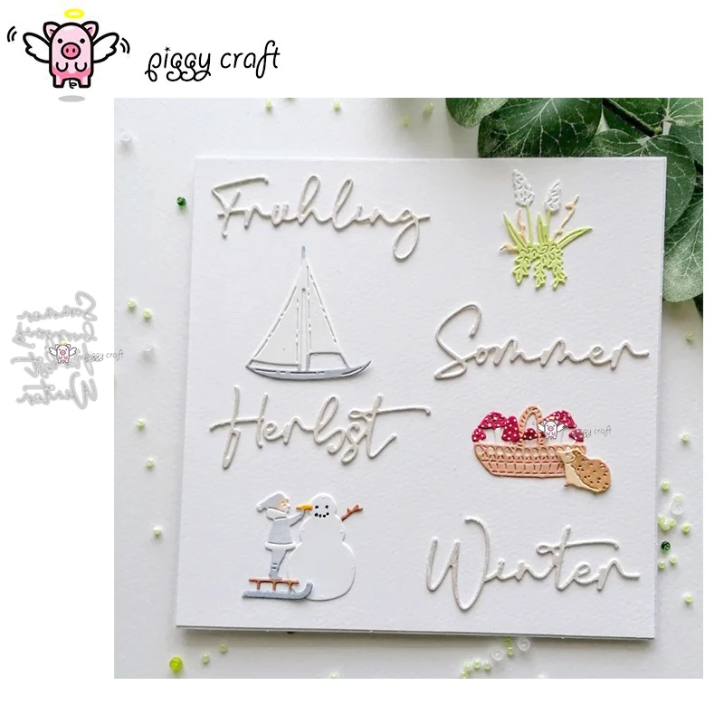 Piggy Craft Metal Cutting Dies Cut Die Die Fold Letter Ozdobenie scrapbook papierová remeselná pleseň čepeľ Punch Stencils Dies Dies