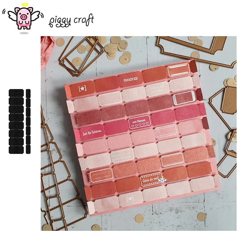 Piggy Craft Metal Cutting Dies Cut Die Die Fold Ticket Card Ozdobia scrapbook papierová remeselníca pleseň čepeľ Punch Stencils Dies Dies