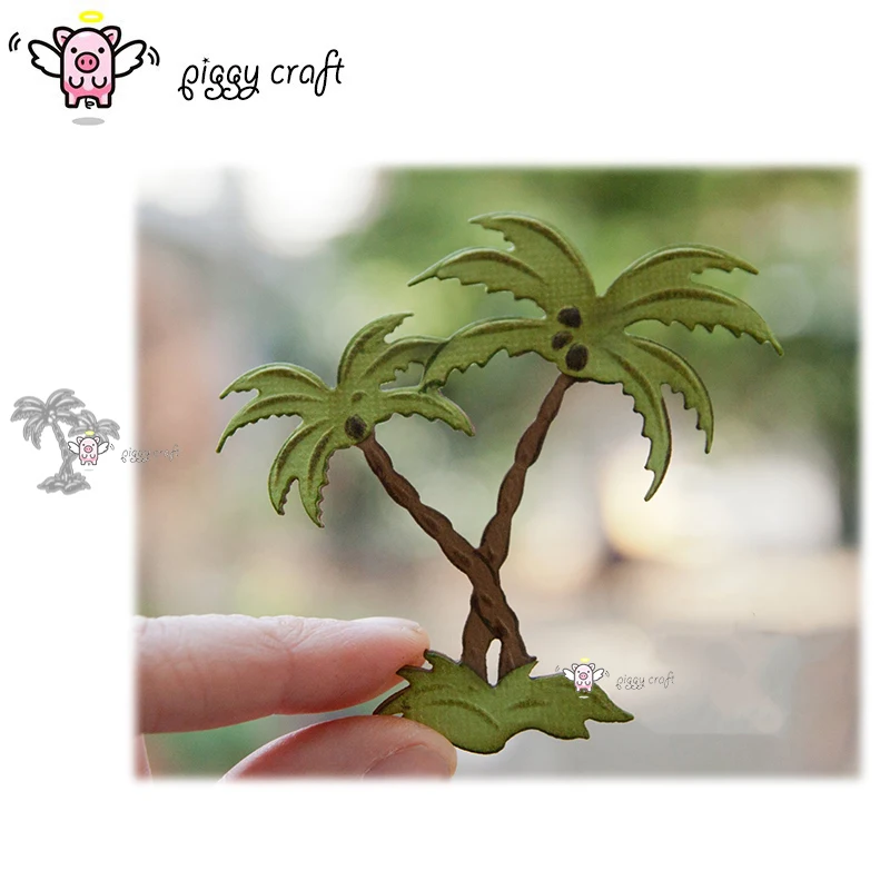 Piggy Craft Metal Cutting Dies Cut Die Foll CoConut Tree Dekorácie Scrapbook Paper Clew Nôž pleseň čepeľ Punch Stencils Dies Dies
