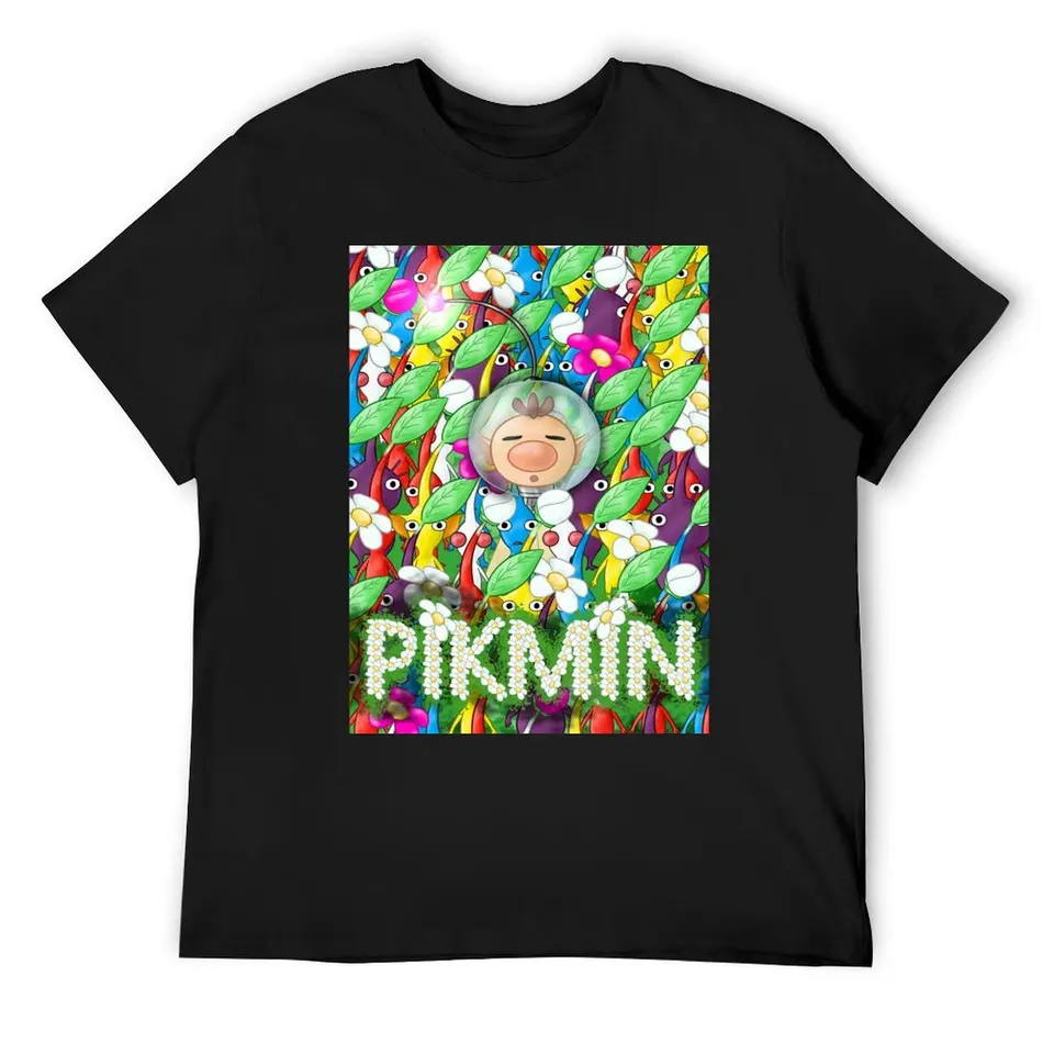 Pikmin-preplnené tričko Olimar Plus veľkosti oblečenia Nové vydanie tričká Grafické rýchle sušenie mužov vysokokvalitné