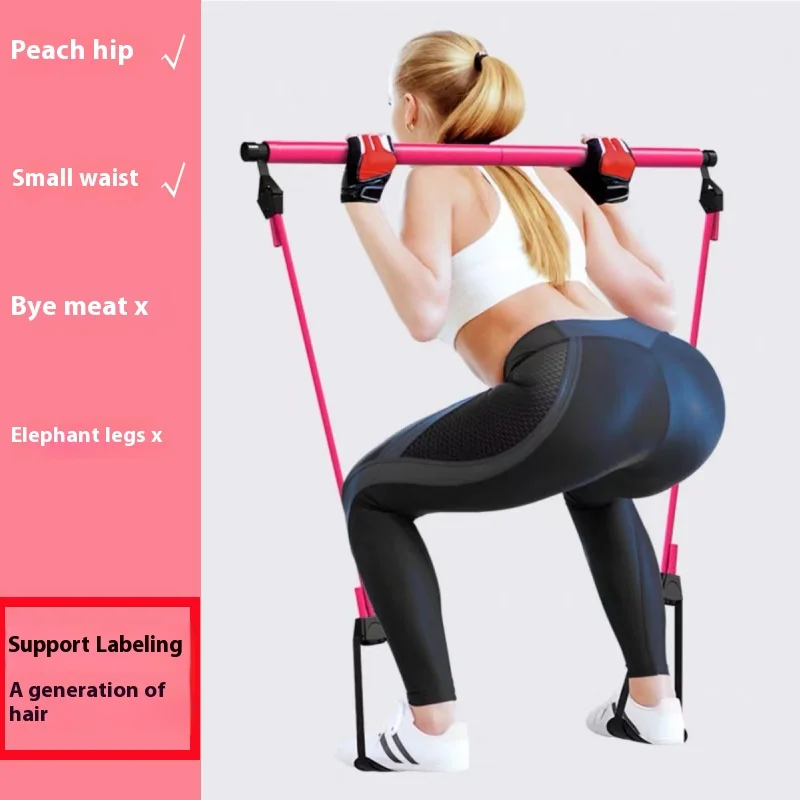 Pilates Stick Multi Functional Fitness Stick Yoga Pilates Equipment Domov Elasticity Cvičenie tréning bedra ťahanie lana