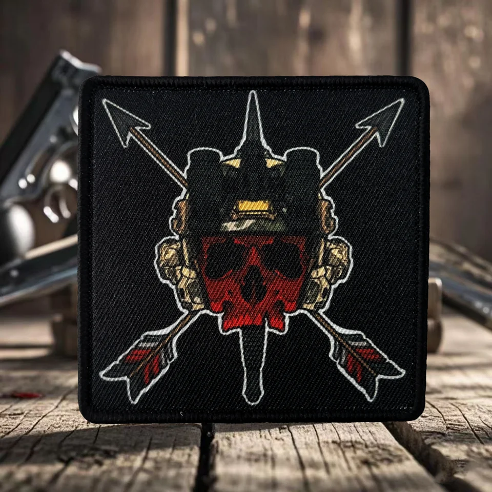 Pilot lebka taktická záplata Špeciálne sily lebky s tlačeným háčikom a slučkou MORIKÁLNE MORALE MORALE BADGE ARMBAND BATCH