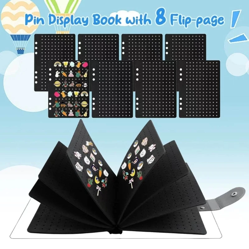 PIN displeja PIN Storage Album Jewelry Showcase držiteľ viacvrstvový pin držiteľ knihy Felt Texture Dropshipping