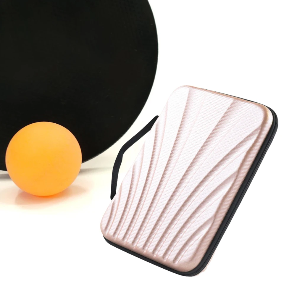 Pingpong Paddle Storage Bag Tvrdý škrupina stolová tenisová raketa vrecko Ping Pong Racket Paddle Cover Bag pre 2 pádla a viac loptičiek