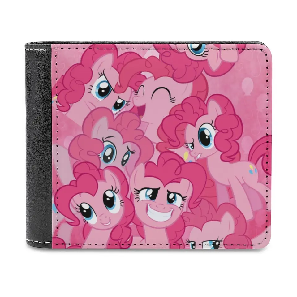 Pinkie Pied iPhone puzdro muži peňaženka PU kožené krátke mužské kabelky Kreditná karta peňaženka pre mužov peniaze Money My Little Friendship Is