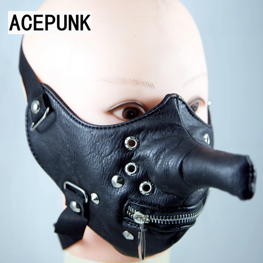 Pinocchio dlhý nos Masknew módny módny vtip Zlá punk punk kožená bavlnená zimná maska ​​Cosplay maska ​​show osobnostné masky