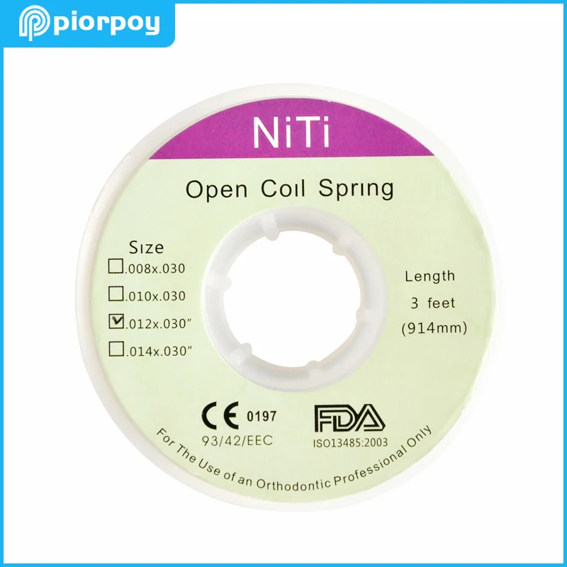 Piorpoy 1 Roll Dental Ortodontic Niti Open Coil Spring Cool 914 mm Ortodoncia Ortho Springs 3 stopy zubné materiály