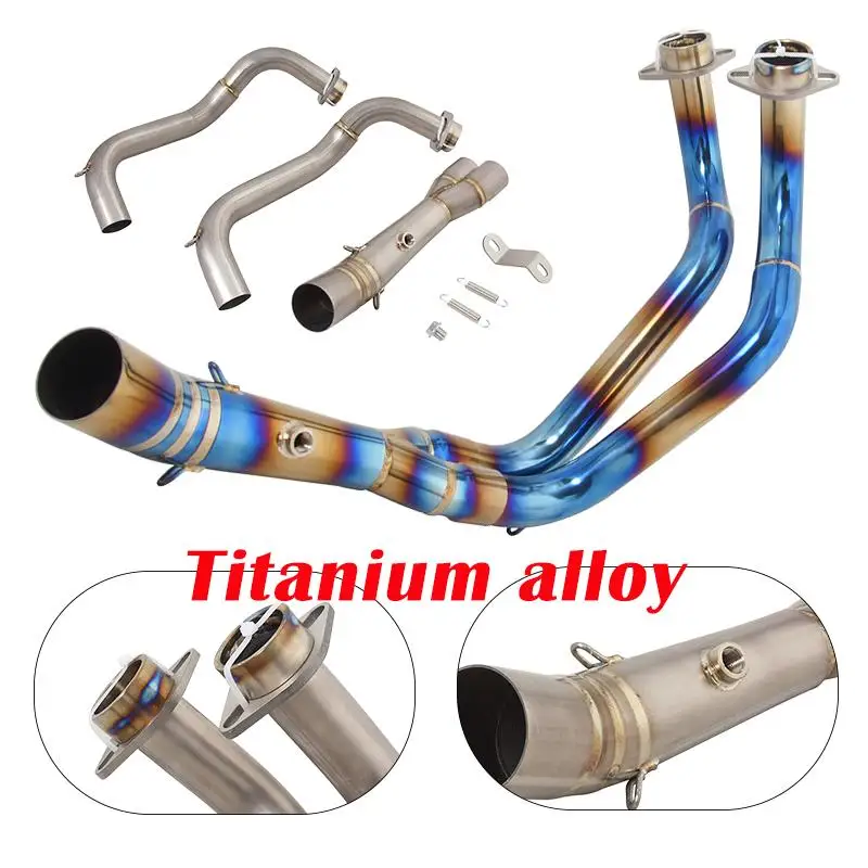 Pipe hlavičky zliatiny titánu pre Yamaha MT-07 FZ07 2022-2023 YZF-R7 2021-2023 Motocykel výfukového výfuku Tube