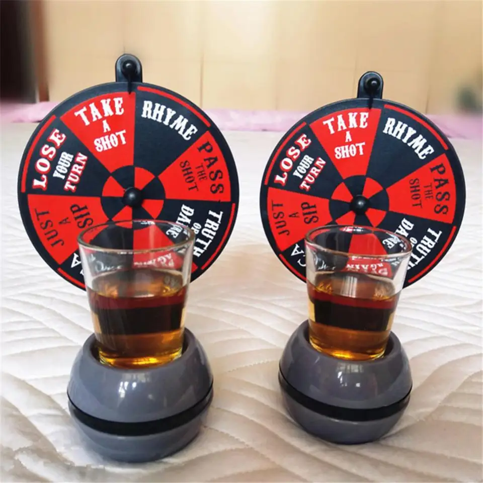 Pivné vínne hra na ukazovák Shot Shot Spinner Party Game Glass Cup Kit spin točenie hier herný stôl domáca zábava bar Bar Tools