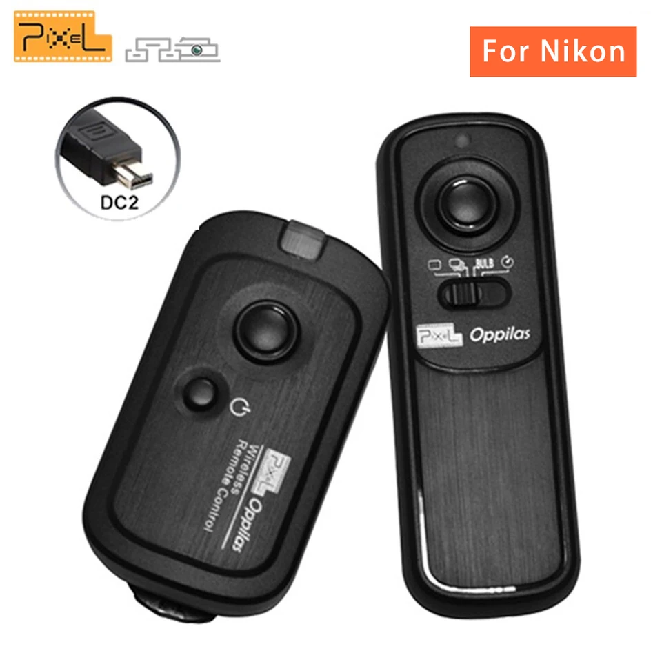 Pixel RW-221 DC2 bezdrôtové uzávery uvoľňujú diaľkové ovládanie pre Nikon Z7II Z6II D3200 D3300 D5000 D5100 D5200 D5300 D5500 D90 D7000