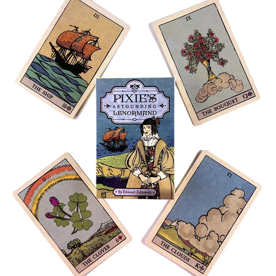 Pixies ohromujúce Lenormand Oracle Cards Leisure Party Table Game Fortune-Telling Prophcy Tarot Deck s sprievodcom PDF