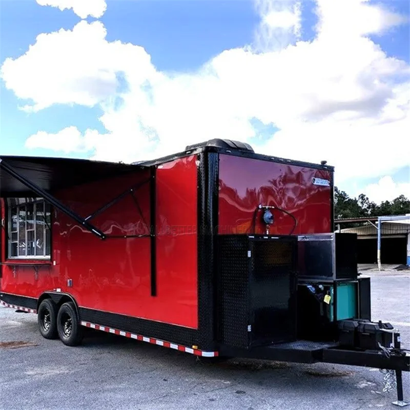 Pizza Trailer Mobile Kitchen Bar Gelato Carts Donut Hot Dog Shop Small Food Stručný občerstvenie automobilov na predaj v Egypte