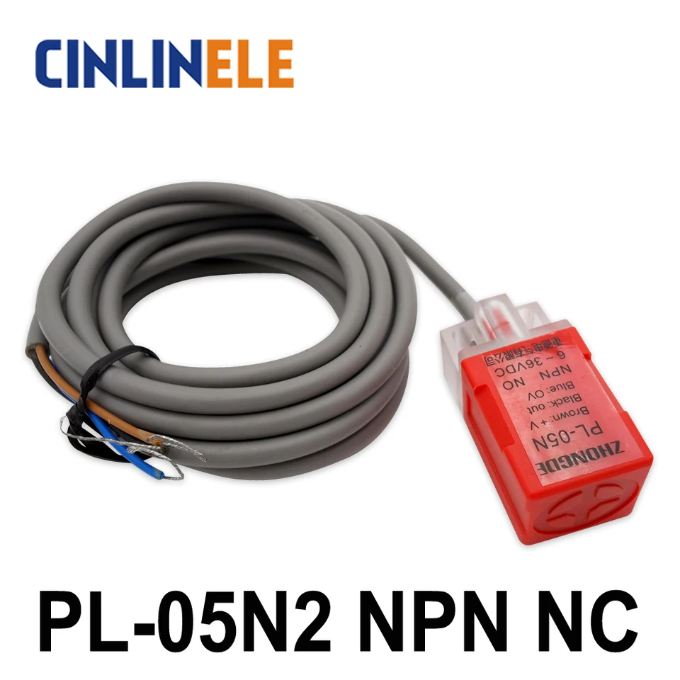 PL-05N2 5 mm snímanie DC NPN NC Cube SHELL Inductive Screen Screen Screen Type Switch Proximity Lp05 Senzor proximity 17*17*35