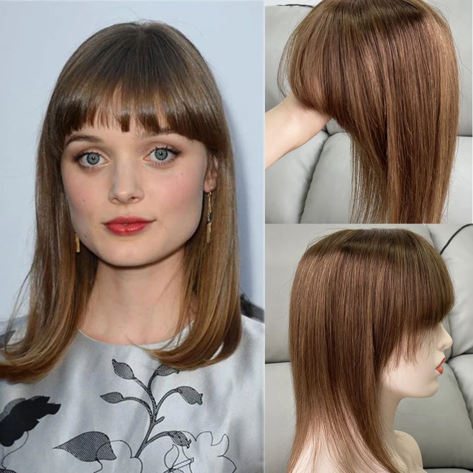 Pladio Hair Toppers 12x13cm Ženy Topper vlasy klip prírodné vlasy 100% ľudské vlasy pre ženy