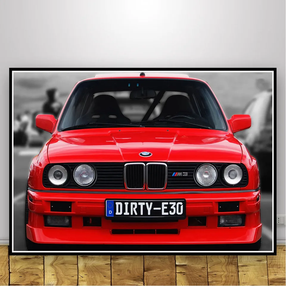 Plagát a výtlačky M3 E30 Series Super Racing Car Retro Classic Wall Art Canvas Obrázok maľba moderná izba dekor obrazy plakat