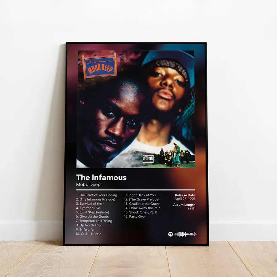 Plagáty výtlačky mobb hlboký neslávny album plagát Oldschool Hip Hop Wall Art Pictus Canvas Obývacia izba Domáca dekorácia