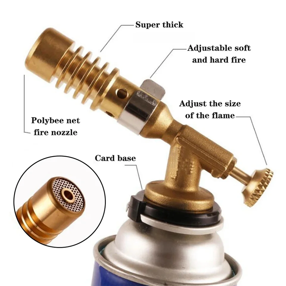 Plameň plynu Flame Gun High-Temperatur Plyn Torch Prenosný Igniter Torch Brazing Solder Propán Zváracie príslušenstvo Bután zapaľovač