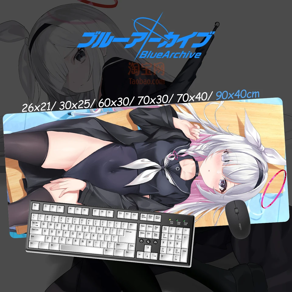 Plana Mouse Pad Blue Archive Game Arona Klávesnica Pad Mat MousePad Desk Desk Mat príslušenstvo Kancelária počítač Pracovná hra Gaming Darček Dropship