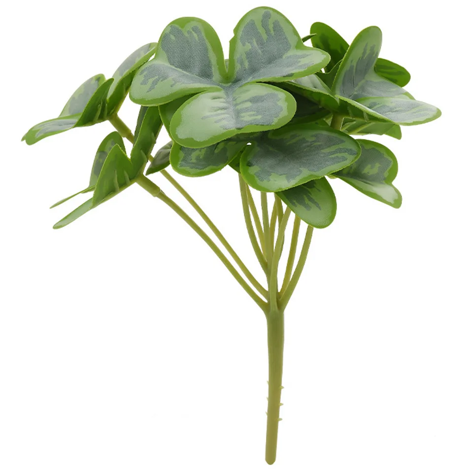 Plant Home Accessory Shamrock Decors Eucalyptus hodvábny kvet umelecký DIY kytice stonky