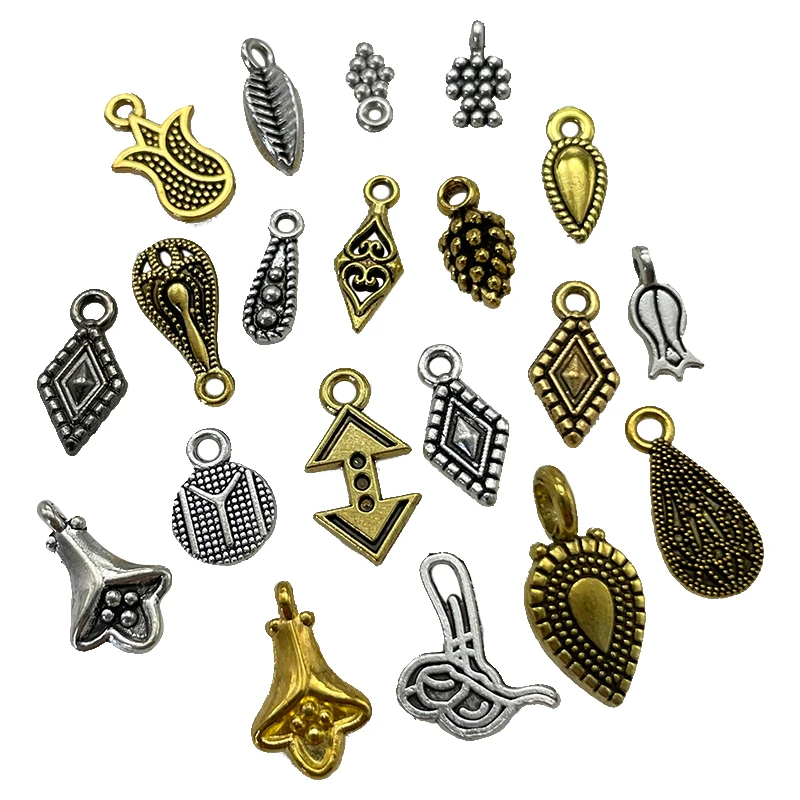Plant Serie Mini Tibetan Gold Silver Waters Drops Malé prívesok Korálkový náramok ruženec ruženia na náušnicu
