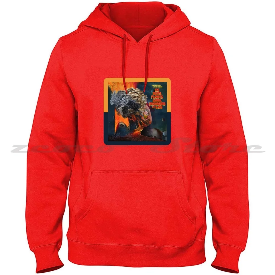 Planéty na ľadovú smrť pľúca huby a láva kráľom Gizzardom a Lizard Wizard Hoodie Cotton Pohodlne