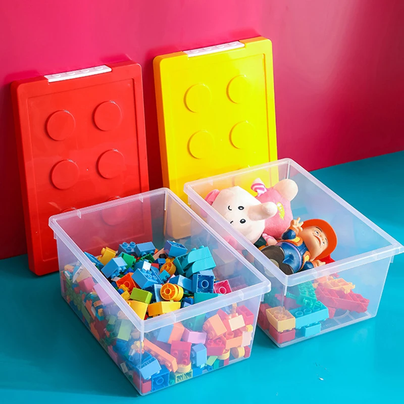 Plastická priehľadná veľká častice stavebných blokov Storage Box s triedením veka a organizáciou detskej zostavy hračiek Storage
