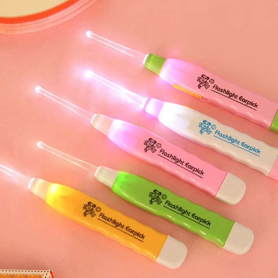 Plastová baterka Earpick Ear vosk čistič LED liečivý injekčnú striekačku Led