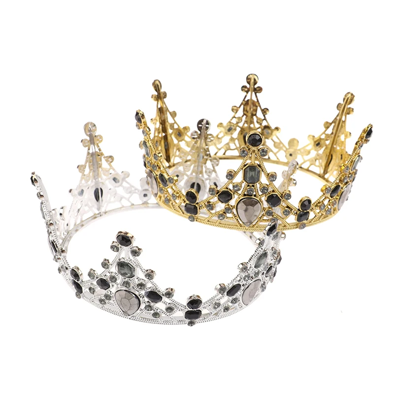 Plastová kráľovná veľká korunka Vintage Tiara Ženy narodeninové oslavy tortu dekorácia dekoratívne dekoratívne ozdoby Toppers