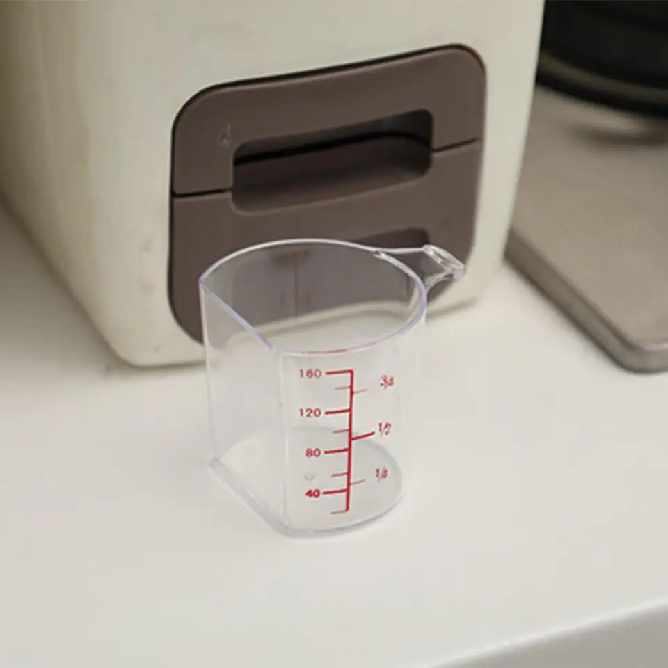 Plastová ryža meracia šálka Presné odmerky ryže s rukoväťou 180 ml plastového precízneho pohára 1 Gou/3/4 šálky preberateľa pre ľahké pre