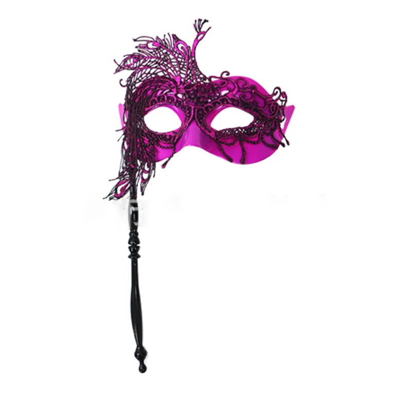 Plastové benátske masky Pohodlné ľahké maškarné masky s paličkou Mardi Gras Party Masky na párty tanec