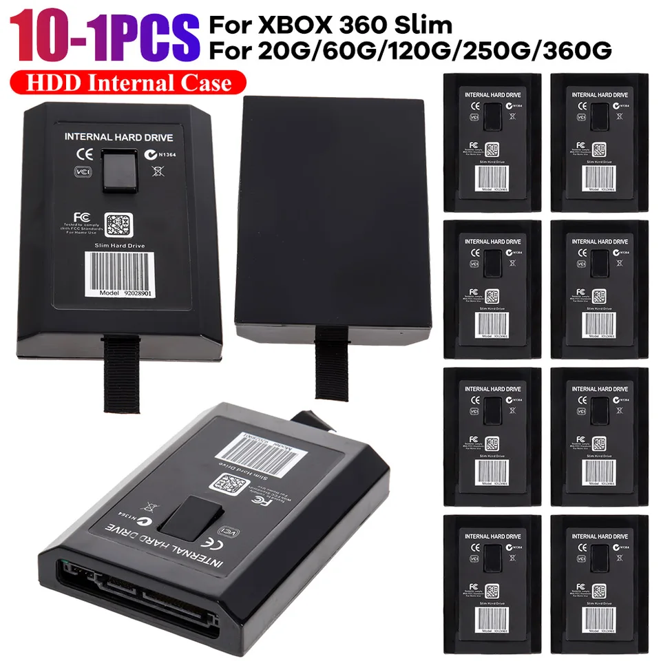 Plastové interné kryty HDD pre 20 GB 60 GB 120 GB 250 GB Prenosný HDD Case Shell Accessory Výmena pre Xbox 360 Slim Slim