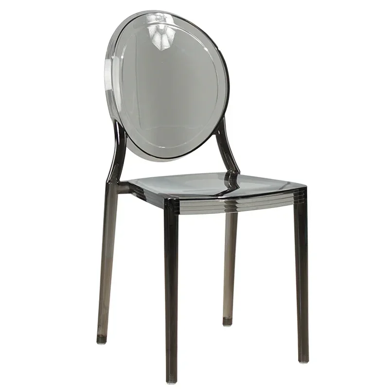 Plastové moderné relaxačné jedálenské stoličky dizajn Nordic Transparent Lounge stoličky kuchyňa číry Eetstoelen domov