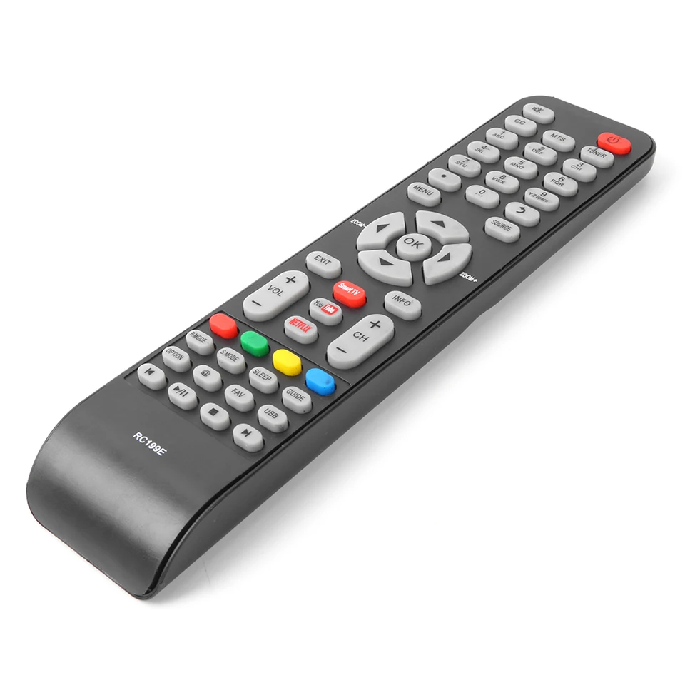 Plastové televízne diaľkové ovládanie náhradných dielov inteligentné televízne príslušenstvo pre diaľkové ovládanie pre TCL/HYUNDAI/EKT/HKPRO/VISIVO