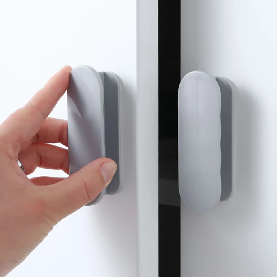 Plastové úsilie úsilie na rukoväť skrinky Knižňový gombík Self Adhesive Furniture Položky Zásada šatníka vytiahne multifunkciu 2021 Nový