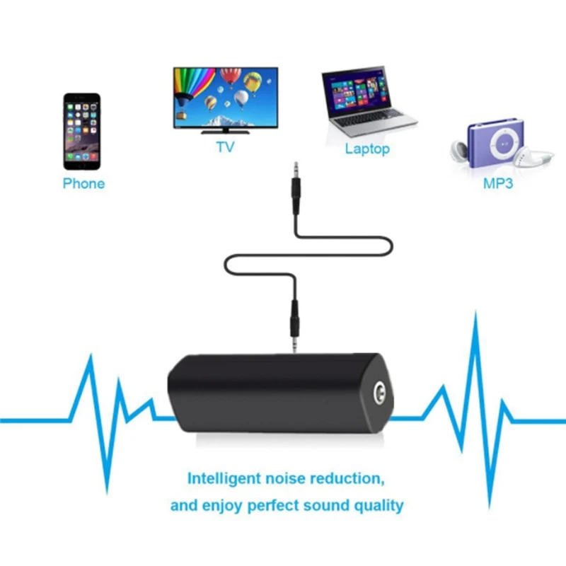 Plastový zvukový kábel číry zvukový filter 3,5 mm AUX Anti-Interference Prenosný šumový izolátor Ground Loop Black Car Adsessory