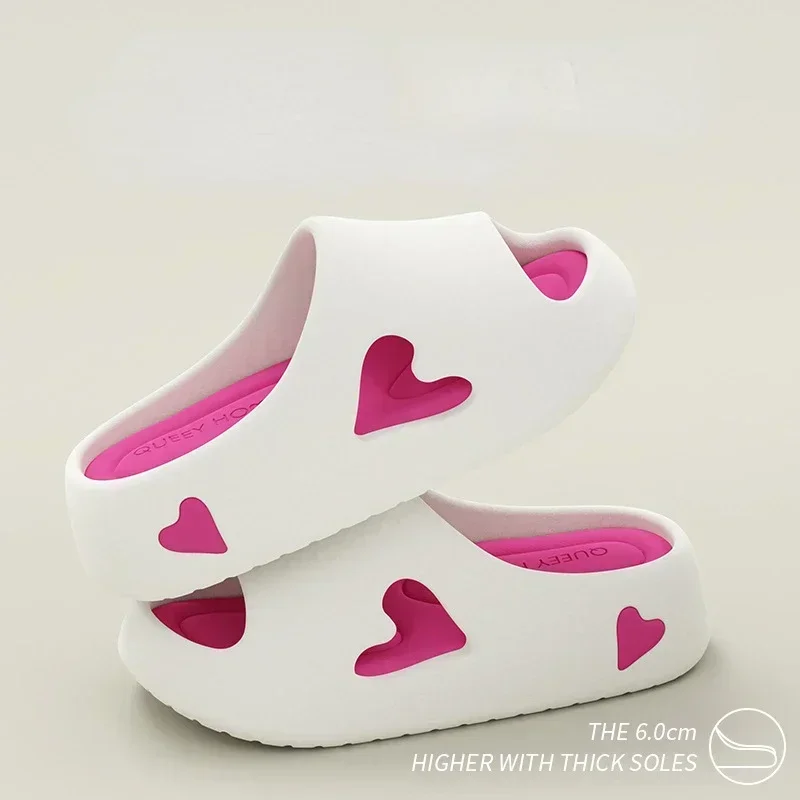Platform Sandals Dámske letné sklz Love Love Indoor Beach Sandals Cloud Slipper Slide House Flip Flop ženské mäkké vonkajšie eva