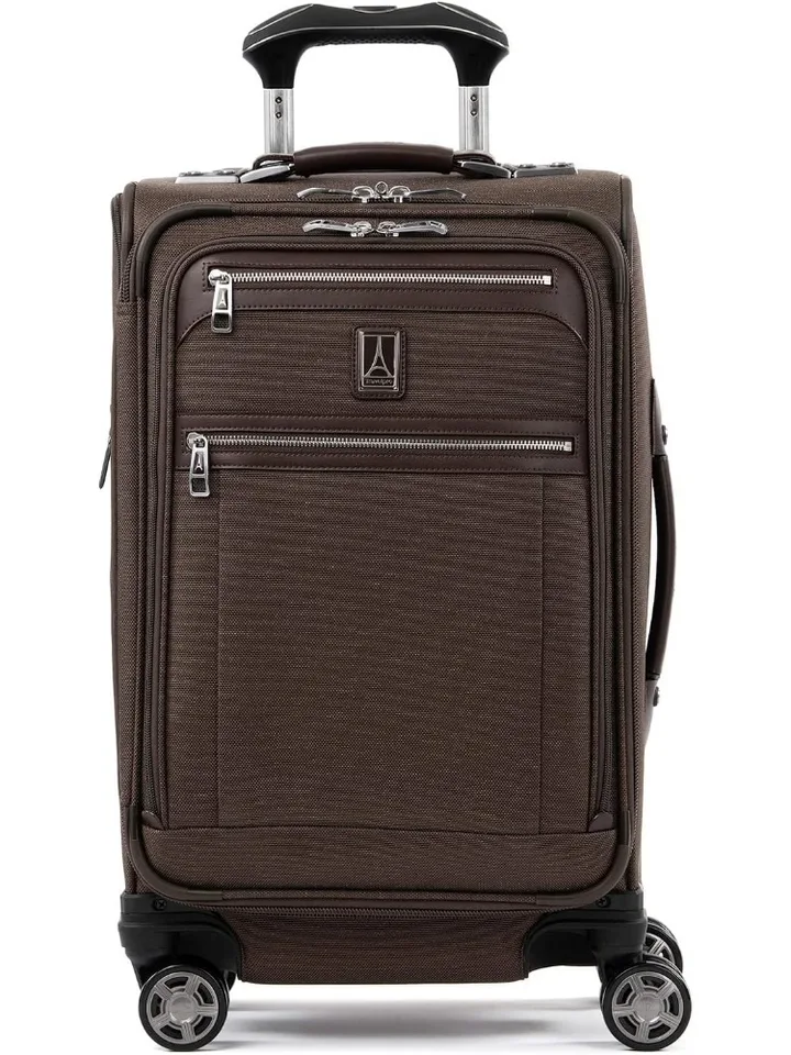 Platinová elitná elitná mäkká expandovateľná príprava na batožinu, prístav USB s 8 koliesovými spinnermi, Suiter Men and Women Rich Espresso Brown