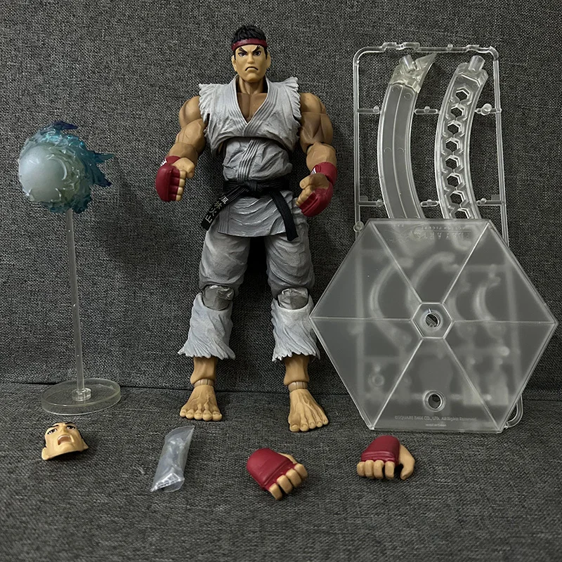 Play Arts Kai Street Fighter Ryu Akčná figúrka Ken Akuma Anime Game Figurín Movely Model Toy Toy 22cm Chirstmas Darček