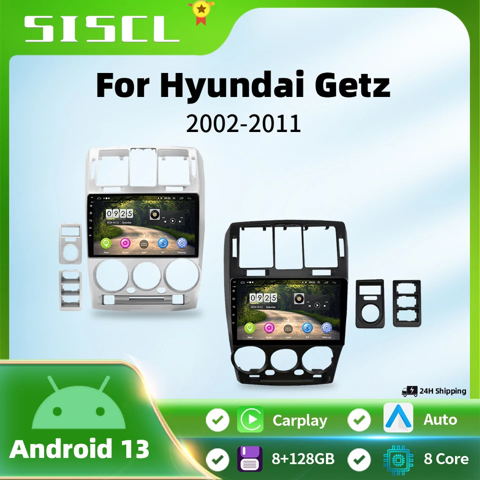Player Android 13 Player pre Hyundai Getz RHD 2002 - 2011 Multimedia stereofónna jednotka Auto GPS Navigation Qled Screen DVD BT