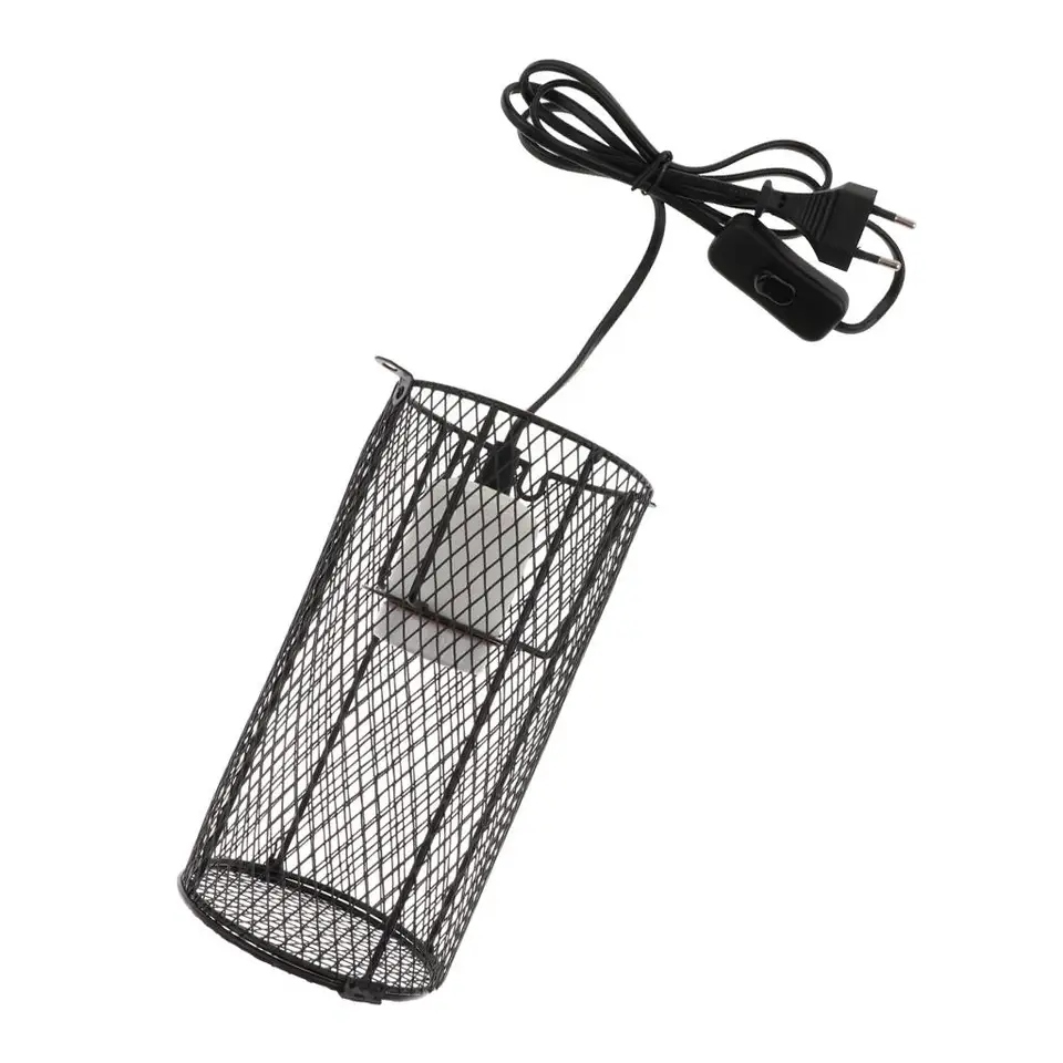Plazová klietka anti-scald vykurovacia lampa odtieň svetla držiaka žiarovka E27 EU zástrčka