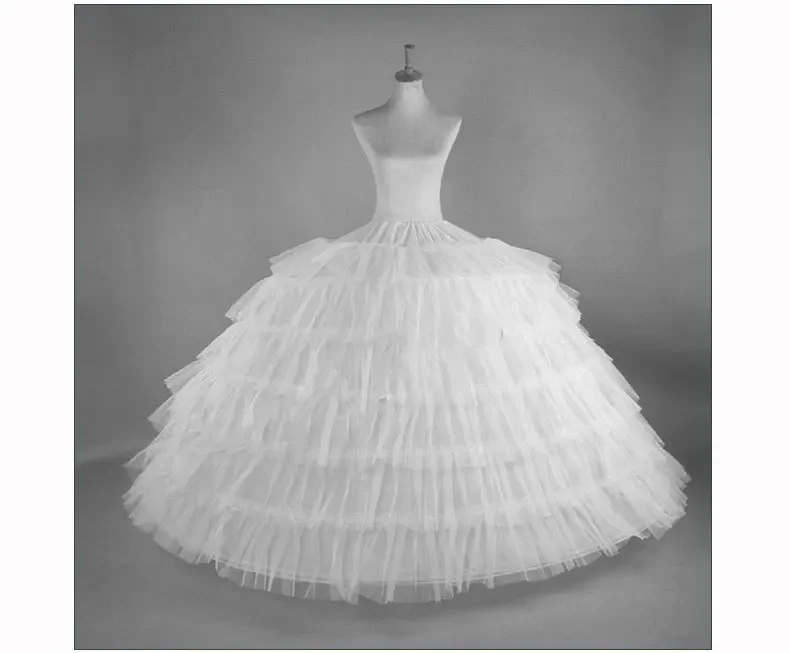 Plesové šaty 6 obruče sukne Petticoat Svadobné svadobné šaty princezná crinoline spodná časť tutu doplnky