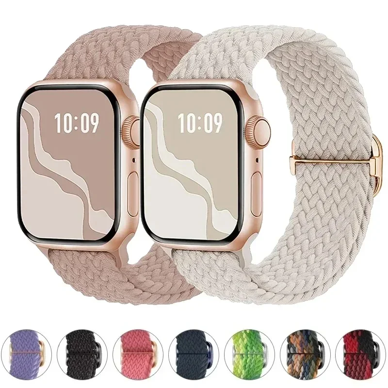 Pletená samostatná slučka pre Apple Watch Ultra Band 40 mm 44 mm 41 mm 38 mm 49 mm 45 mm Elastic nylon náramok IWATTS Series 9 8 7 3 SE STRAP
