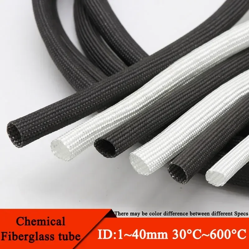 Pletené ID rukávu na sklenené vlákna 1 mm ~ 40 mm 600 ° C