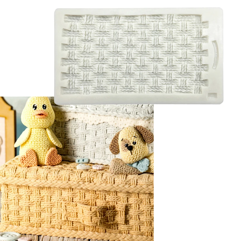 Pletené oblečenie Silikónové formy cukrovarné čokoládové košíčky na pečenie Foldant tortu zdobenie náradia