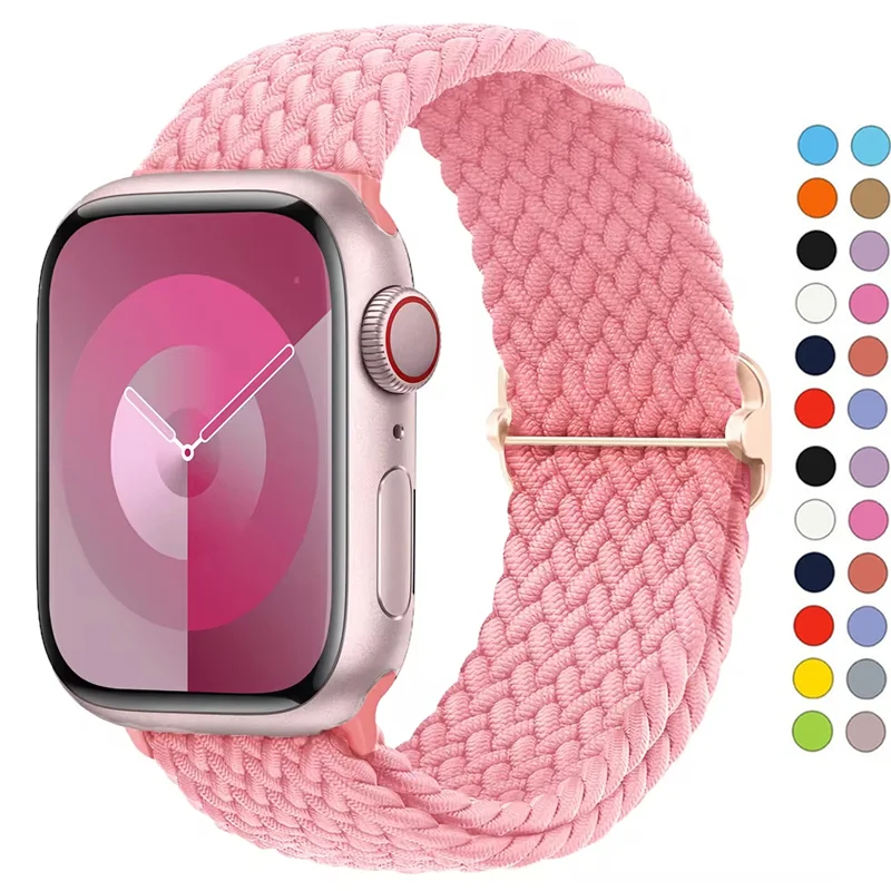 Pletené sólové slučky pre Apple Watch Band 45 mm 44 mm 40 mm 41 mm 49 mm elastický náramok Iwatch Series 9 8 7 3 5 SE 6 4 Ultra 2 remienok