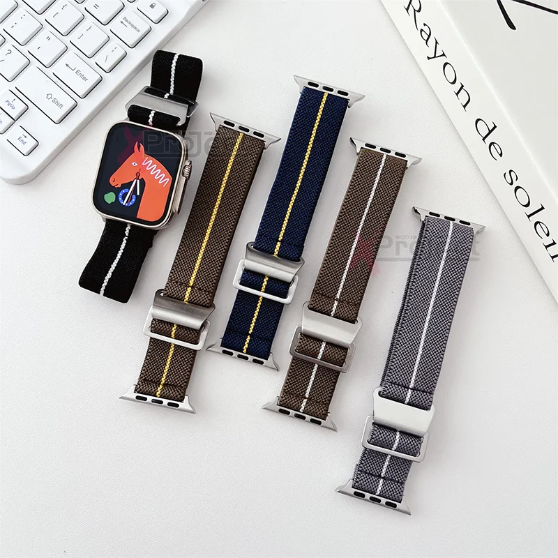 Pletený nylonový remienok pre HK8 HK9 Pro Max Smart Watch Band DT8 ZD8 DT7 HW67 HW68 GS8 N8 T800 G9 I10 Ultra Max Smartwatch Náramok