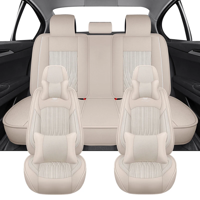 Plne nastavené kryty autosedačiek Universal Flax pre Ssangyong Rexton Korando Tivoli Actyon Sport XLV Kyron Auto Interior Accessories