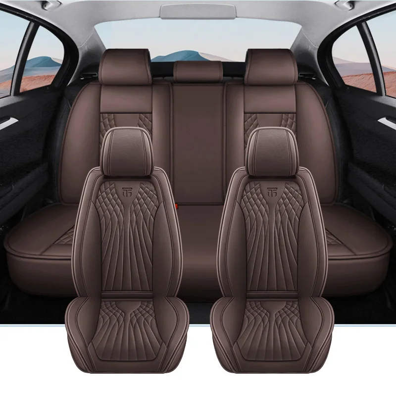 Plne nastavené univerzálne kožené autosedačky pre sedadlá pre Toyota Aygo Mercedes W212 Hyundai I30 VW Passat B8 SkoDa Fabia Mazda CX5 BMW E39